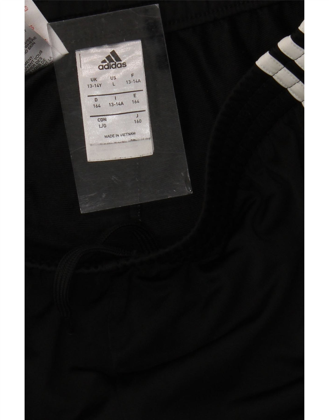 ADIDAS Jungen-Trainingshose, 13–14 Jahre, schwarzes Polyester