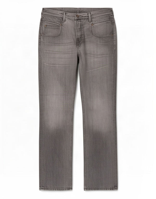 Lee Herren Knox Scoop Straight Jeans W33 L34 Graue Baumwolle