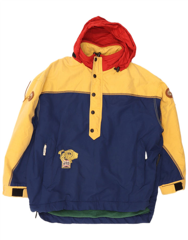 Think Pink Herren Loose Fit Graphic Anorak Jacke UK 40 Large Marineblau