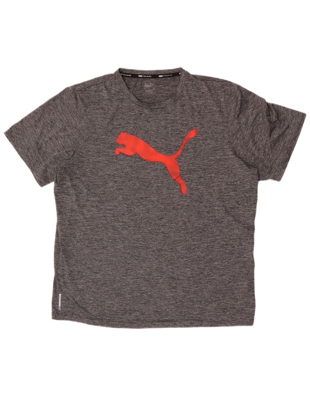Puma Herren Training Graphic T-Shirt Top XL Grau geflecktes Polyester