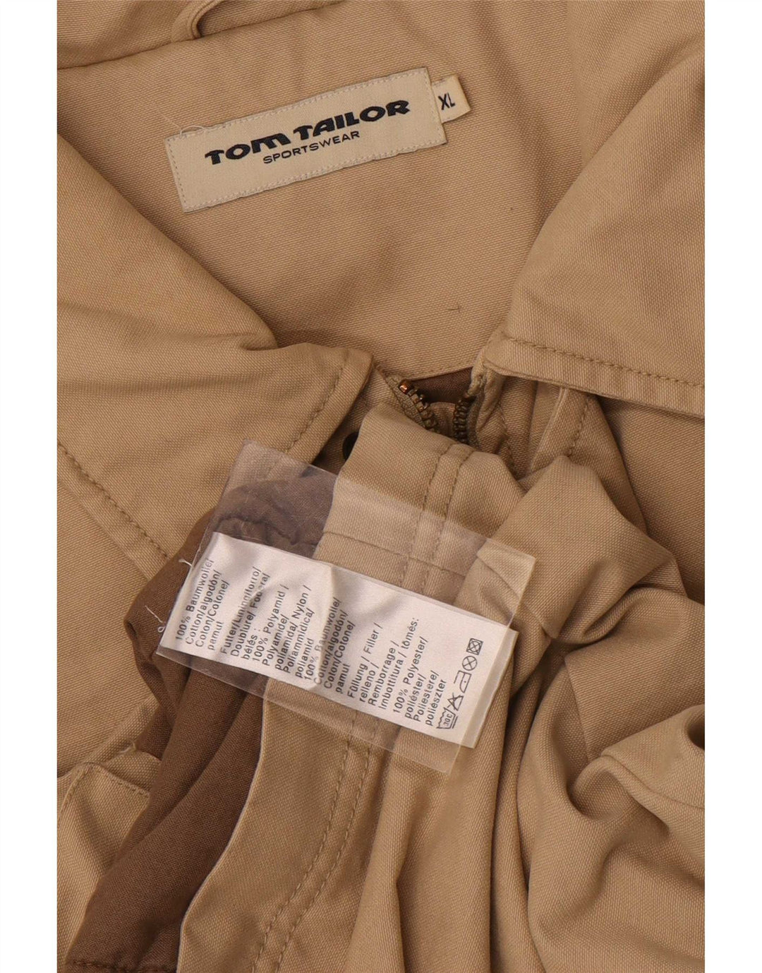 Tom Tailor Herren Utility Jacke UK 42 XL Beige Baumwolle