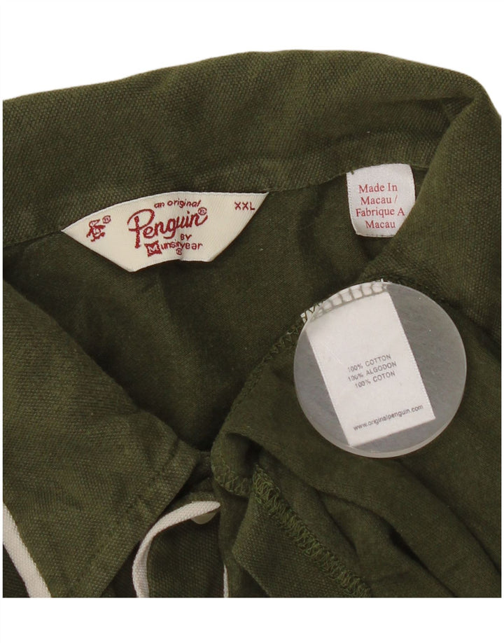 Penguin Herren Poloshirt 2XL Grüne Baumwolle