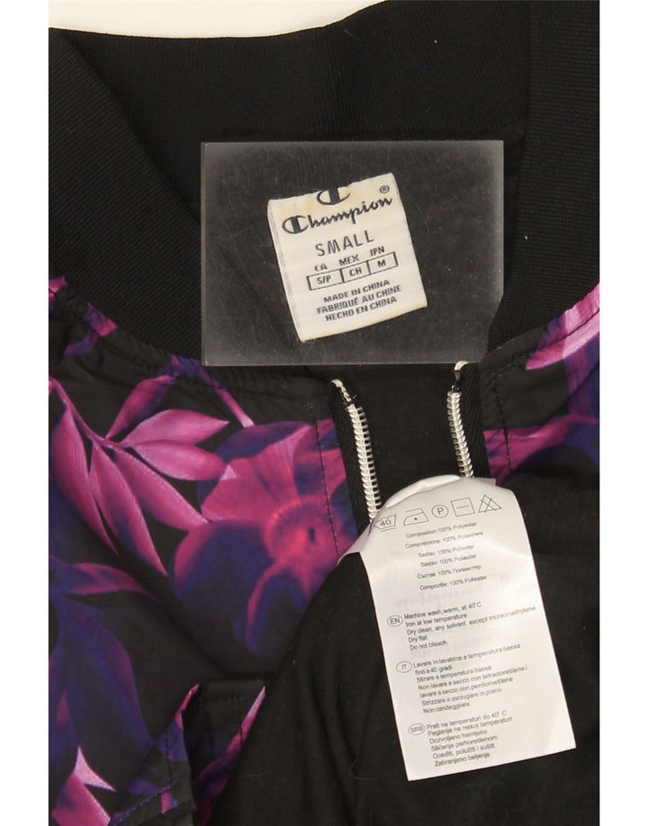 Champion Damen-Trainingsanzugoberteil, UK-Größe 10, Größe S, Lila, Blumenmuster, Polyester