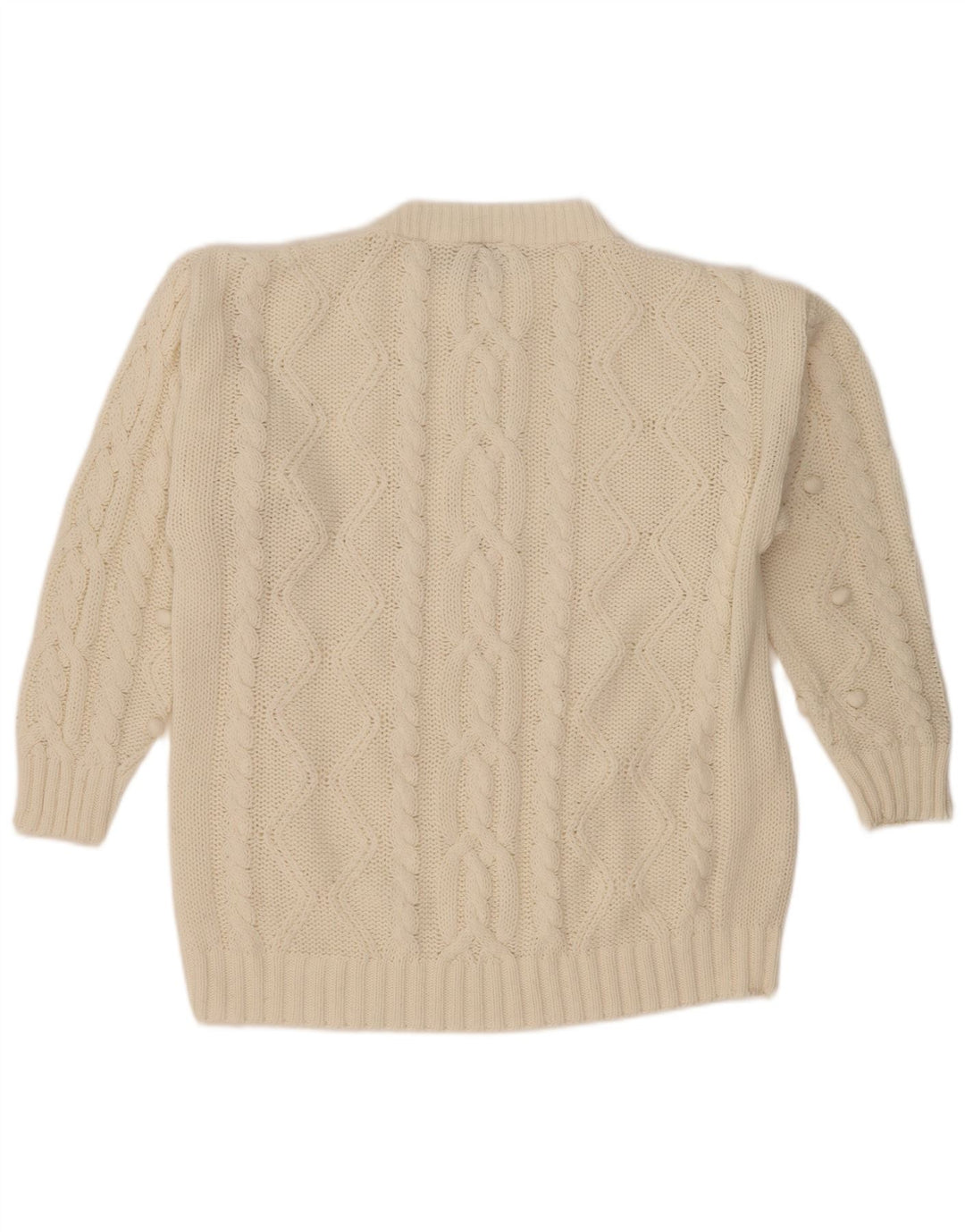 New Fast Damen-Pullover in Übergröße mit Rundhalsausschnitt, EU 40/42, Mittelweiß