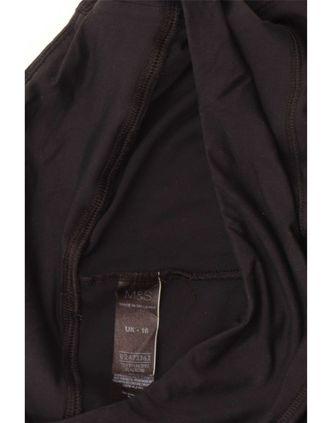 Marks & Spencer Damen Capri-Leggings UK 16 Large Schwarz Polyamid