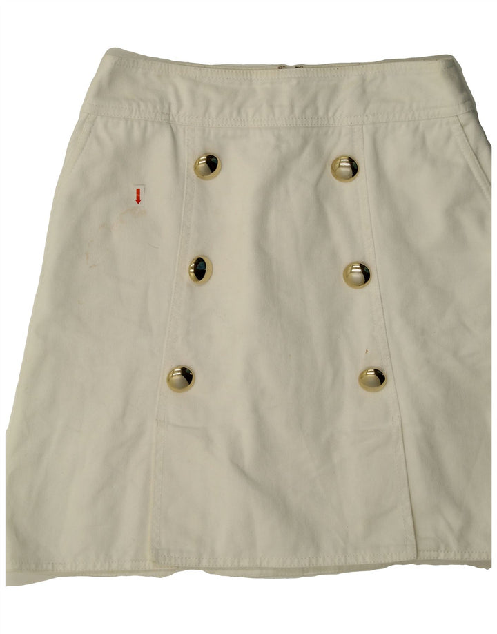 LUISA SPAGNOLI Womens Denim Skirt IT 40 Small W28  White Vintage Luisa Spagnoli and Second-Hand Luisa Spagnoli from Messina Hembry 