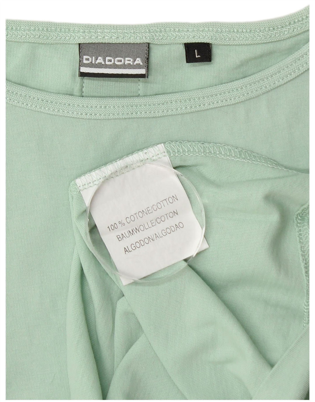 Diadora Damen Cami Top UK 14 Large Türkis Baumwolle