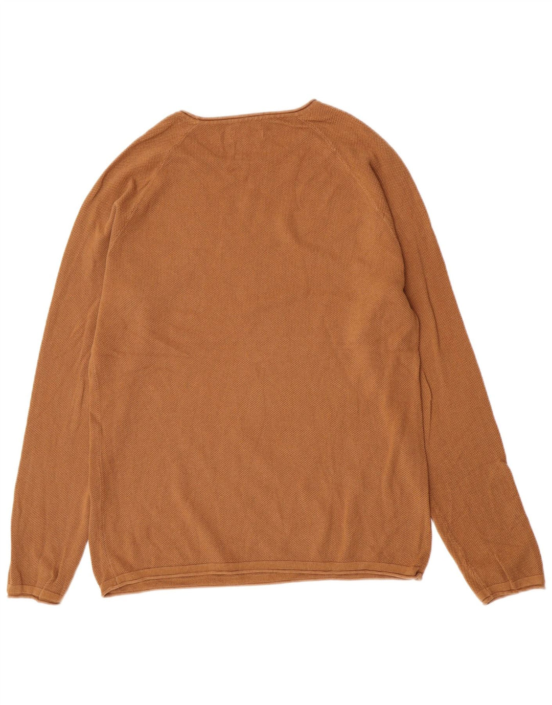 Jack & Jones Herren-Pullover mit Rundhalsausschnitt, groß, braune Baumwolle