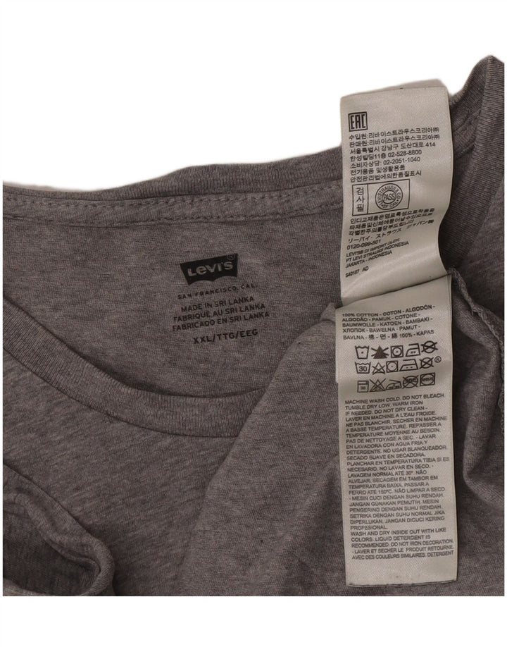 Levi's Herren-T-Shirt mit Grafik, 2XL, graue Baumwolle