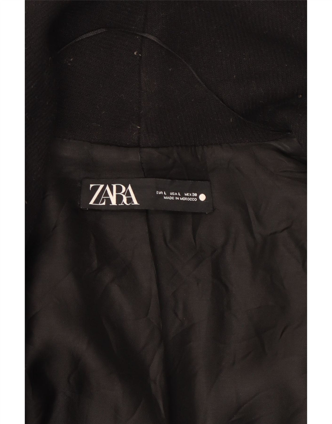 Zara Damen Mantel UK 14 Medium Schwarz