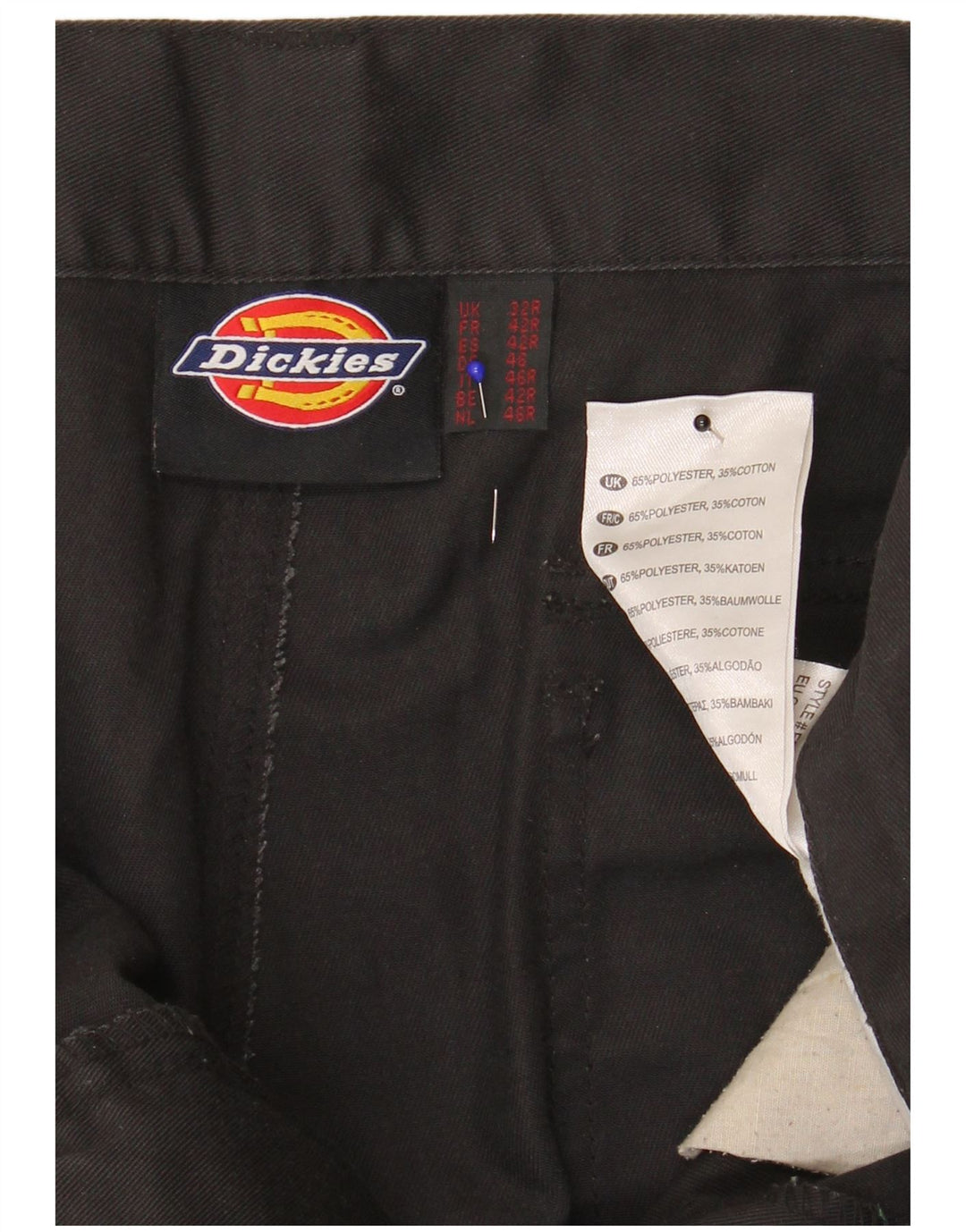 Dickies Gerade Herren-Cargohose W32 L31 Schwarzes Polyester