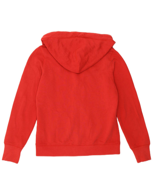 Superdry Damen-Kapuzenpullover mit grafischem Reißverschluss, UK 14, Größe L, Rot, Baumwolle