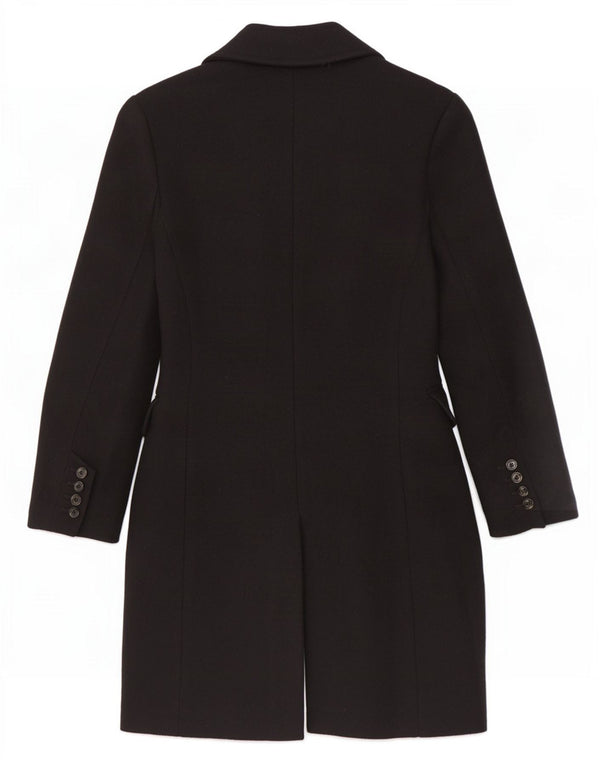 Zara Womens Overcoat UK 6 XS Black Viscose