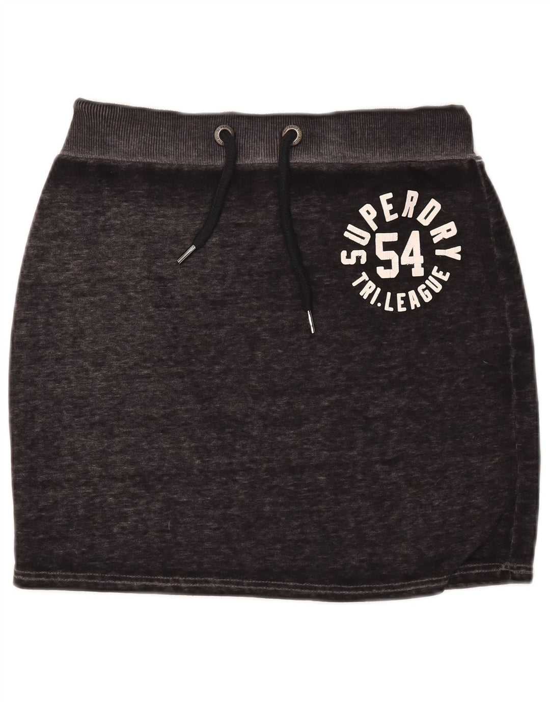 Superdry Damen Graphic Minirock Medium W30 Schwarz gefleckte Baumwolle