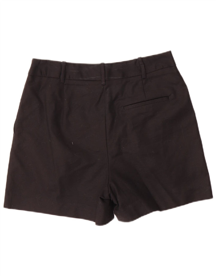 Zara Damen Pegged Chino Shorts Medium W28 Schwarze Baumwolle