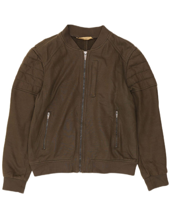 Zara Herren Trainingsanzug Top Jacke XL Khaki Polyester