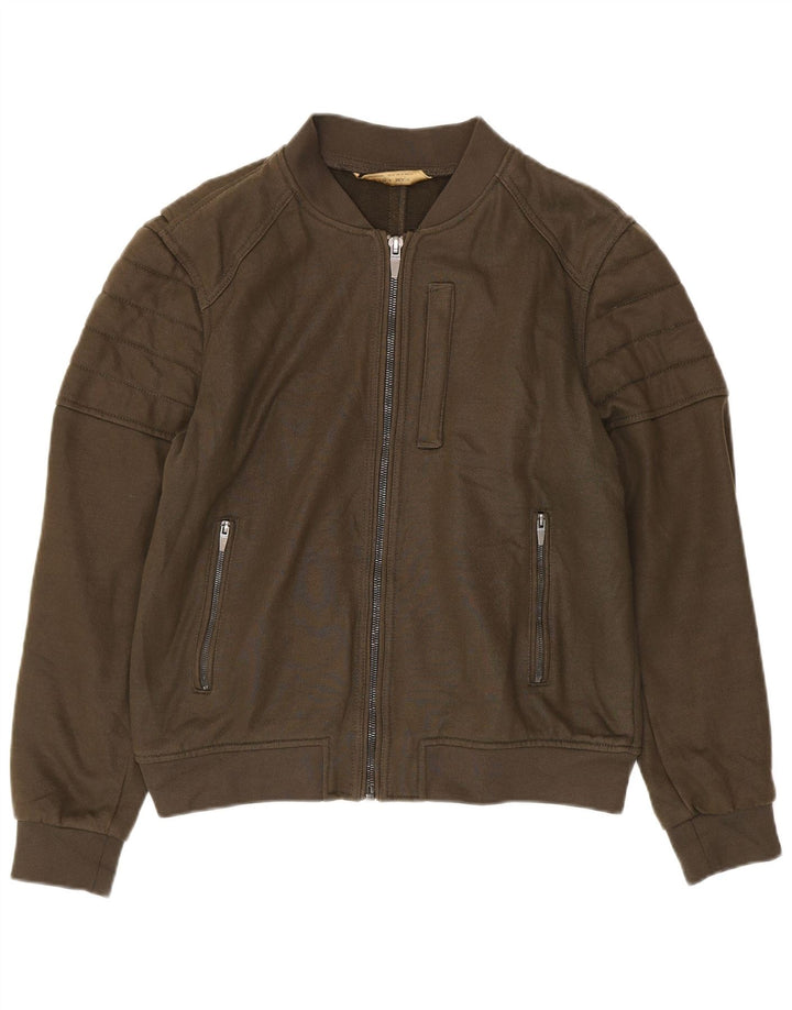 Zara Herren Trainingsanzug Top Jacke XL Khaki Polyester