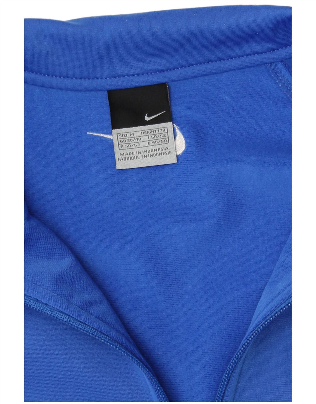 Nike Herren-Trainingsanzug-Oberteiljacke UK 38/40 Mittelblaues Colourblock-Polyester