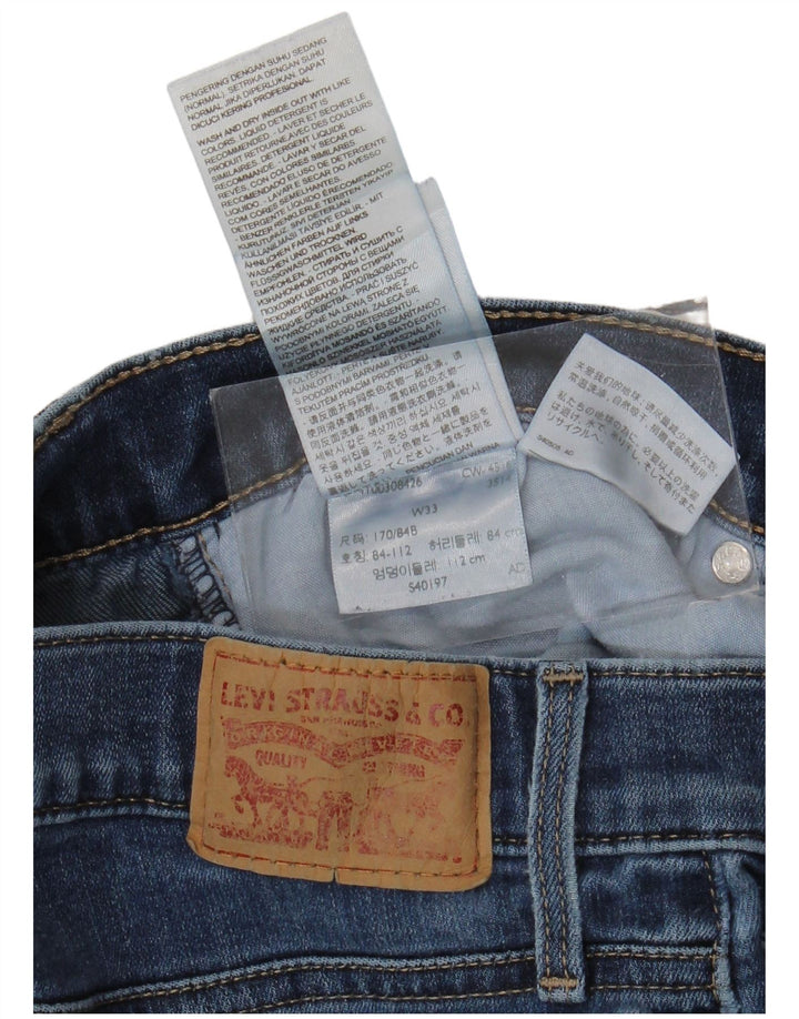 Levi's Damen Slim Jeans W33 L26 Blaue Baumwolle