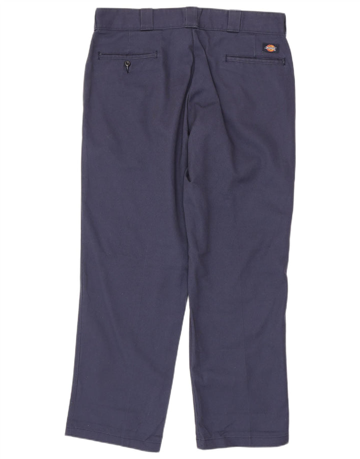 Dickies Gerade Herren-Chinohose W38 L30 Marineblaues Polyester