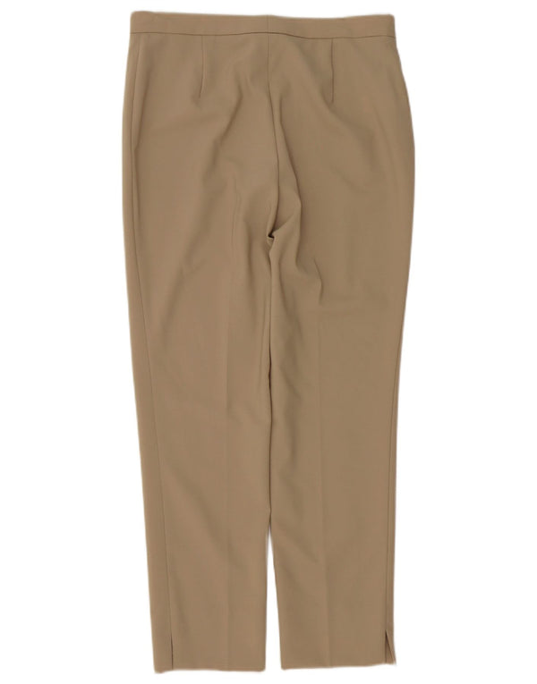 Les Copains Womens Straight Suit Trousers EU 40 Medium W30 L27 Beige
