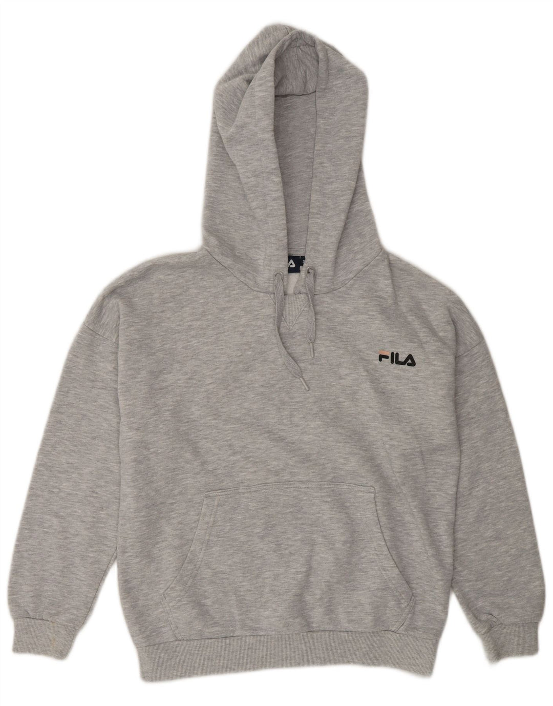 Fila Damen Übergroßer Kapuzenpullover UK 10 Small Grau Polyester
