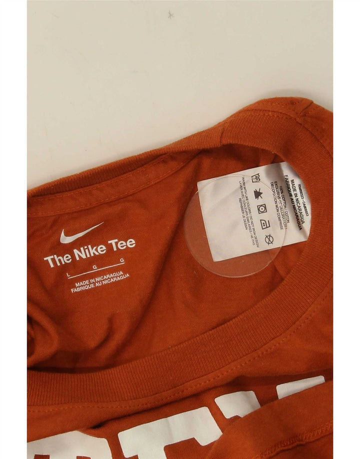 Nike Herren-T-Shirt „Texas“ mit Grafik, Größe L, Orange, Baumwolle