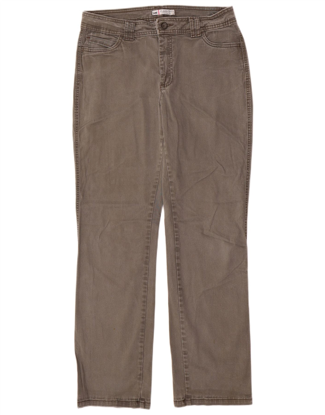 Lee Damen-Freizeithose mit klassischer Passform, US 12, Größe L, W32, L31, Khaki, Baumwolle