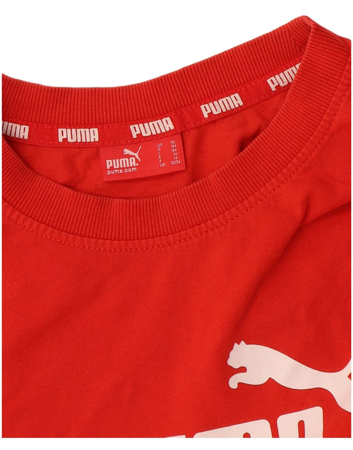 PUMA Boys Graphic T-Shirt Top 13-14 Years Red
