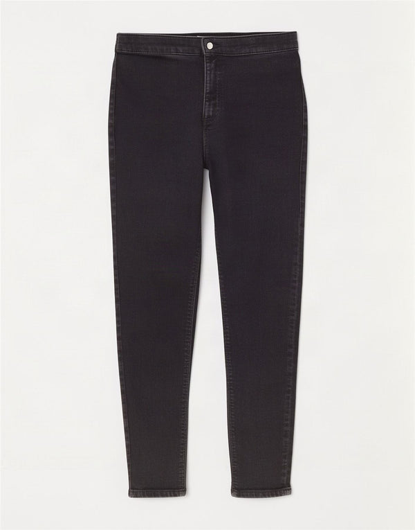Topshop Damen Joni Skinny Jeans W30 L28 Schwarze Baumwolle