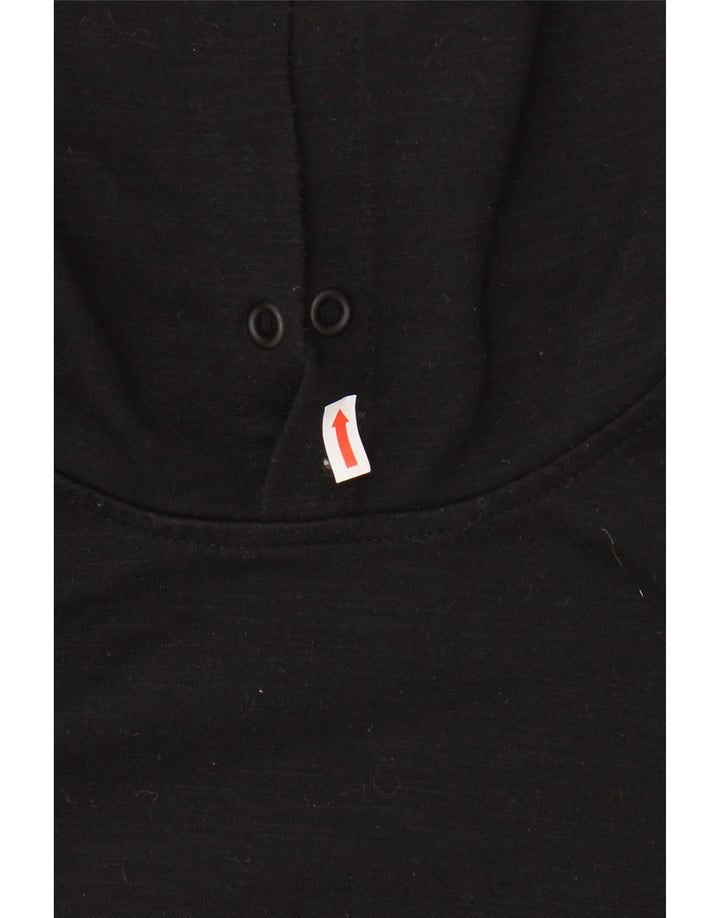 JACK & JONES Mens Hoodie Jumper Medium Black Striped Cotton Vintage Jack & Jones and Second-Hand Jack & Jones from Messina Hembry 