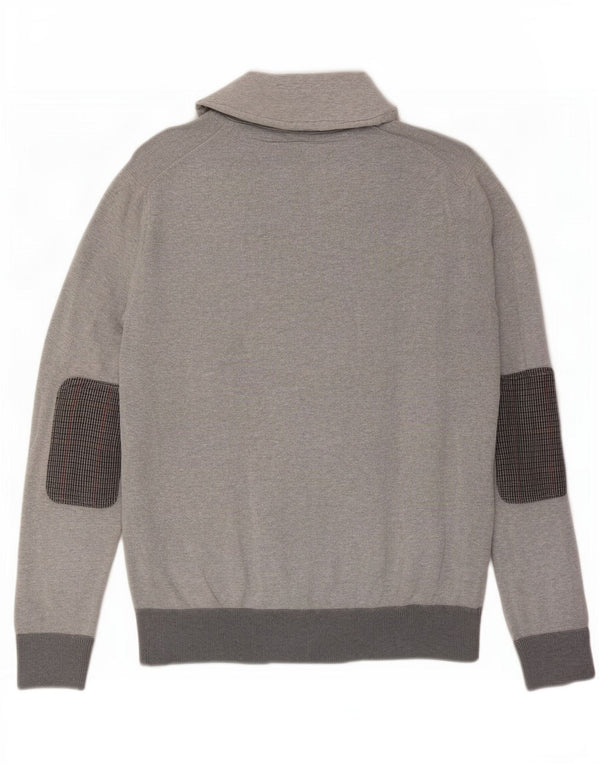 Tommy Hilfiger Jungen-Pullover mit Schalkragen, 15–16 Jahre, XL, graue Baumwolle