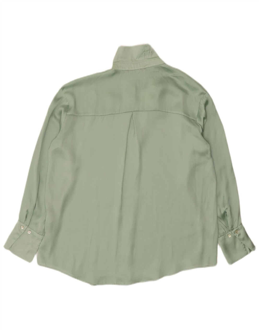 Zara Damen-Oversize-Hemdbluse, UK 14, Mittelgrün, Polyester