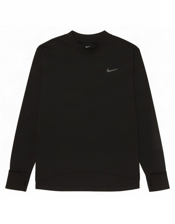Nike Damen Dri Fit Top Langarm UK 16 Large Schwarz