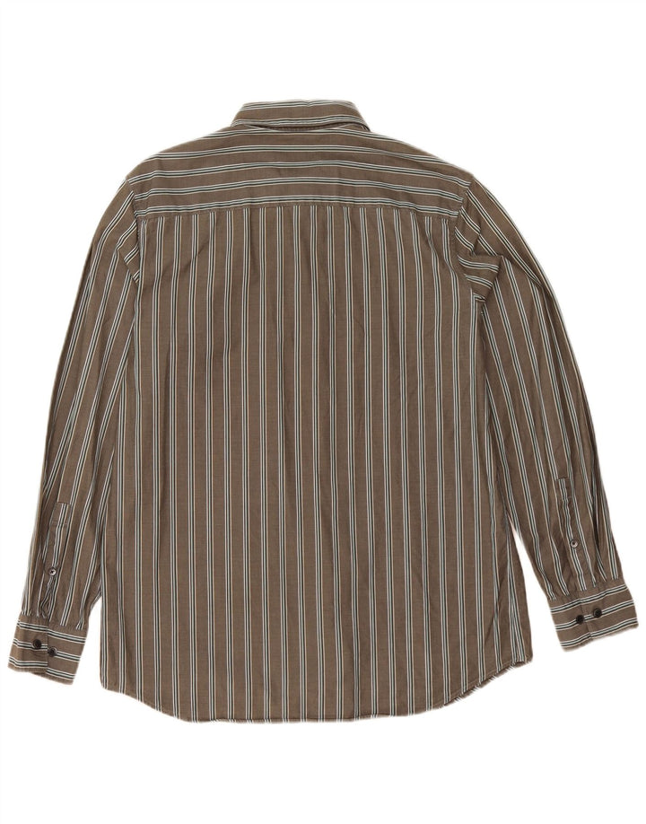 Calvin Klein Herren Modern Fit Hemd Mittelgrau gestreift aus Baumwolle