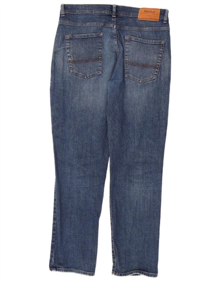 Timberland Herren Straight Jeans W34 L32 Blaue Baumwolle