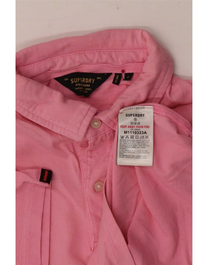 Superdry Herren-Poloshirt, Größe S, rosa, Baumwolle