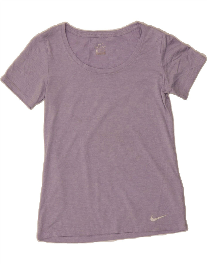 NIKE Womens Dri Fit T-Shirt Top UK 10 Small Purple Polyester Vintage Nike and Second-Hand Nike from Messina Hembry 