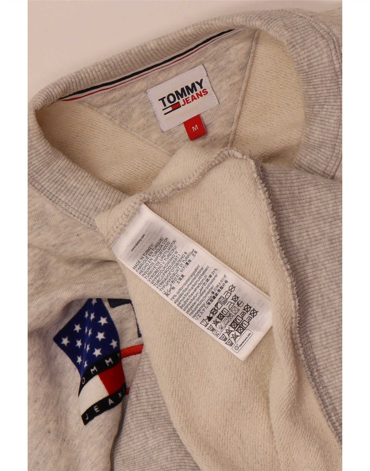 Tommy Hilfiger Herren-Sweatshirt mit Grafik, mittelgrau gefleckte Baumwolle