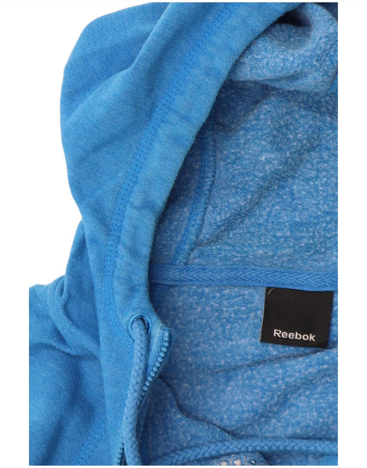 Reebok Damen Zip Hoodie Pullover UK 10 Small Blau