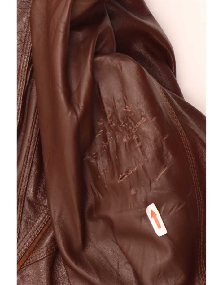 Roger Kent Herren Lederjacke UK 40 Large Braun