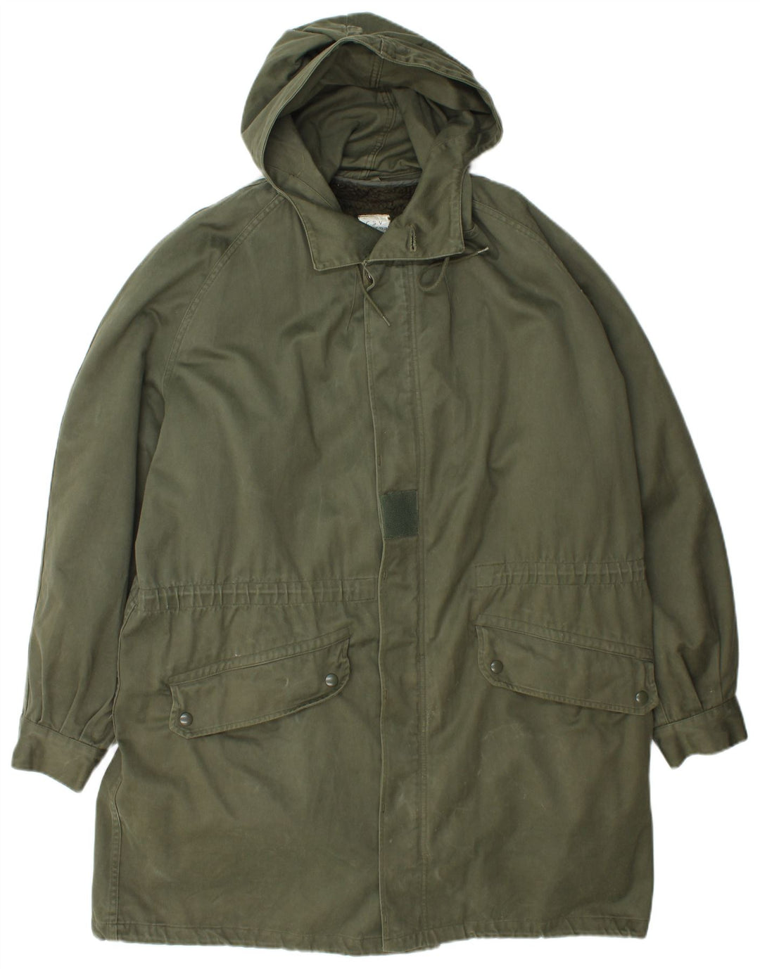 Vintage Herren Kapuzenparka Jacke UK 40 Groß Grün