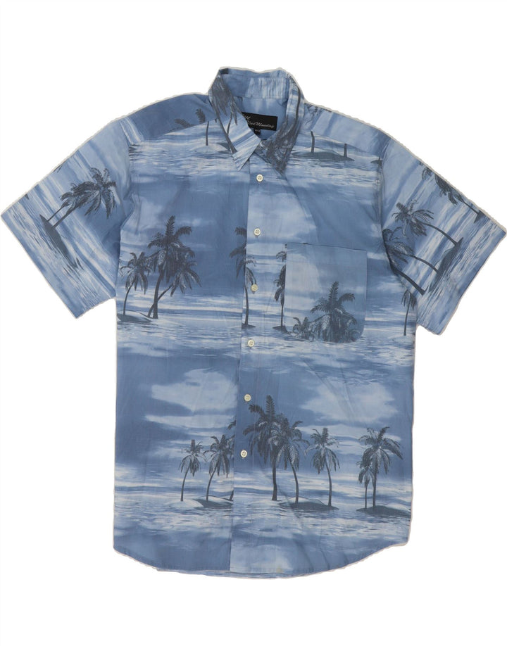 BLUE MONDAY Mens Short Sleeve Shirt Size 41/42 Large Blue Hawaiian Vintage Blue Monday and Second-Hand Blue Monday from Messina Hembry 