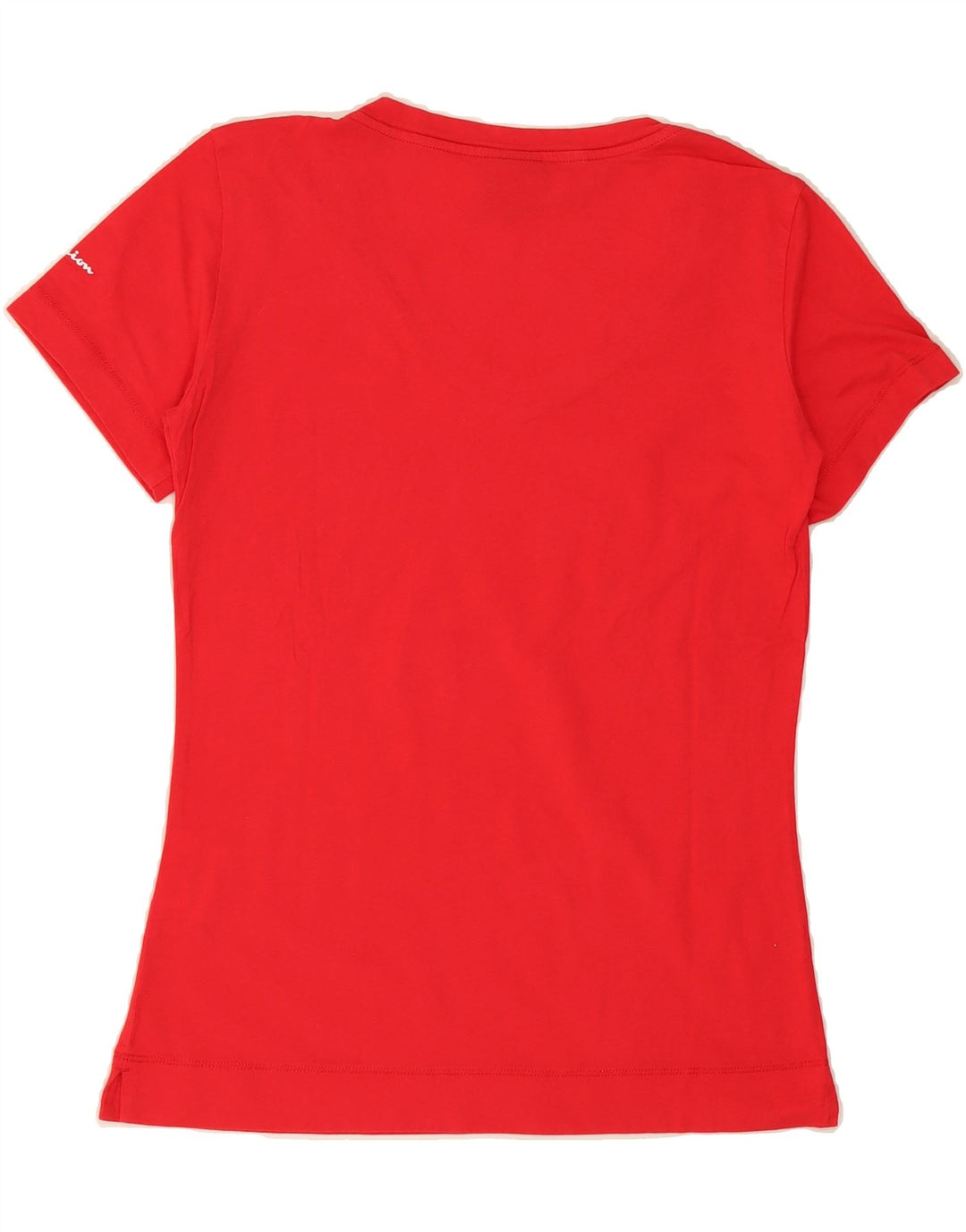 CHAMPION Womens T-Shirt Top UK 10 Small Red Cotton Vintage Champion and Second-Hand Champion from Messina Hembry 