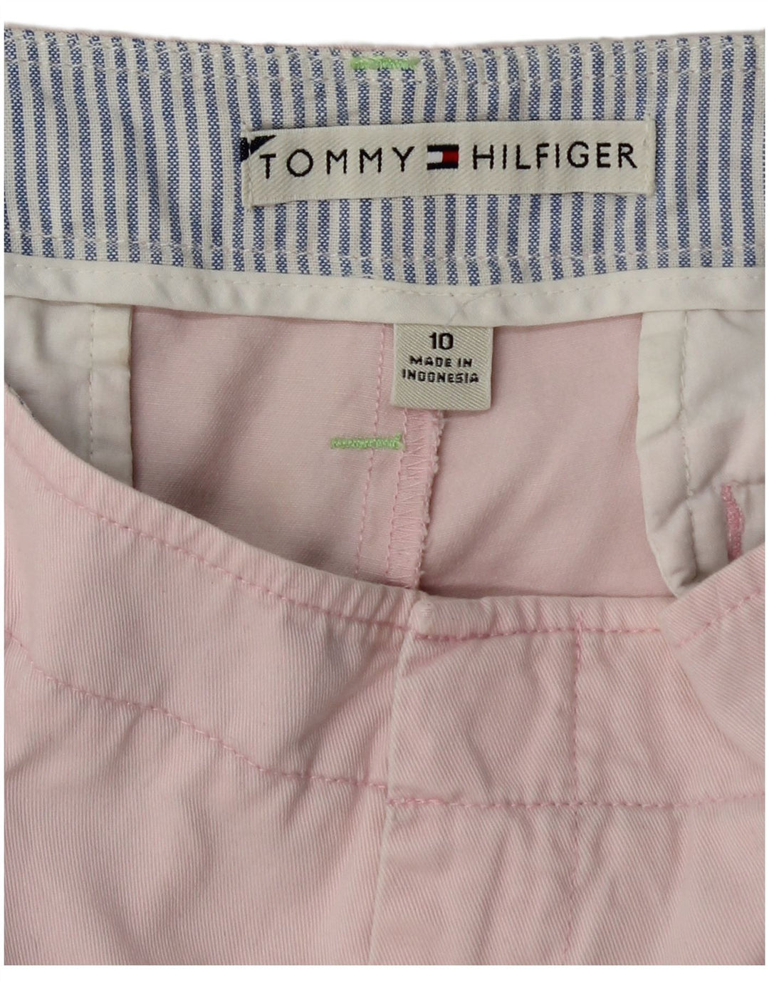 TOMMY HILFIGER Damen Chino-Shorts US 10 Large W32 Rosa Baumwolle