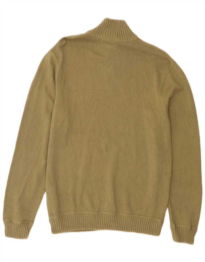 EDDIE BAUER Herren-Pullover mit Reißverschluss am Hals, kleine Khaki-Baumwolle