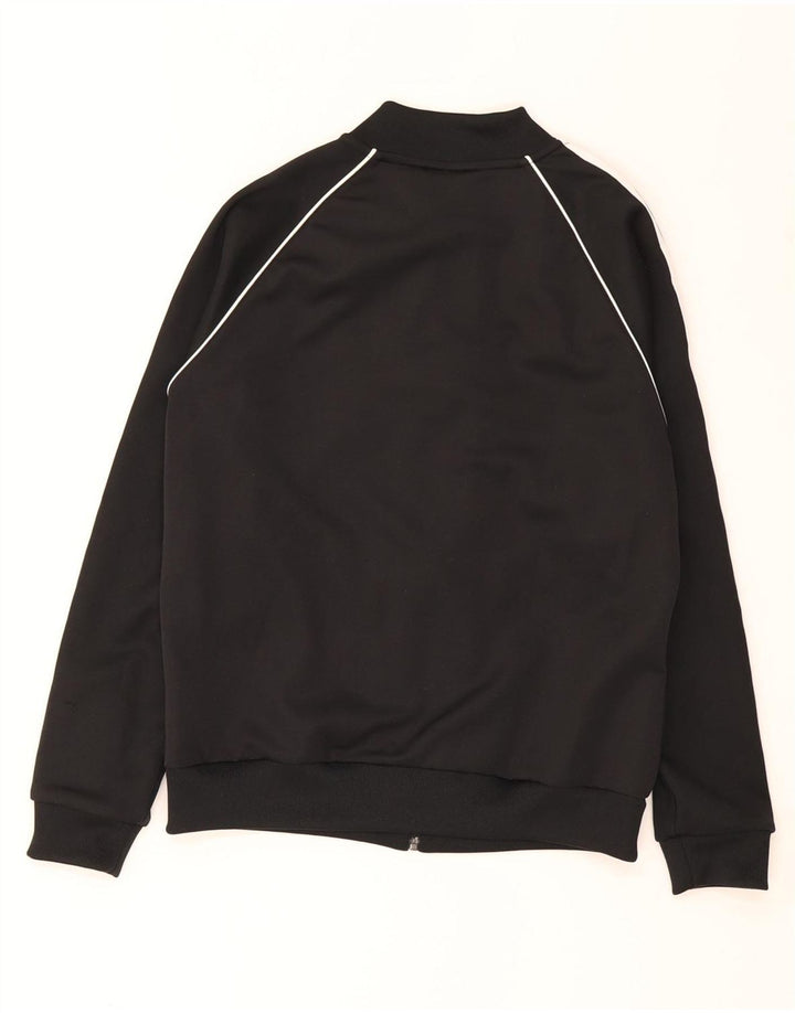Adidas Damen Trainingsanzug Top Jacke UK 12 Medium Schwarz Polyester
