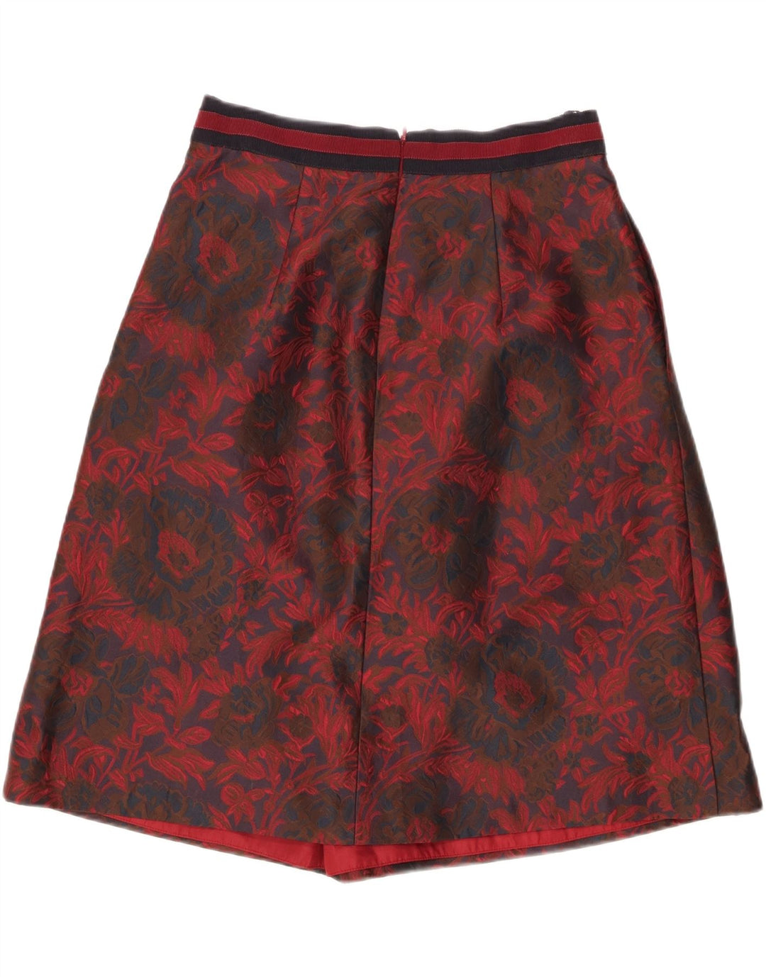LUISA SPAGNOLI Damen A-Linienrock IT 44 Medium W28 Rot geblümtes Polyester