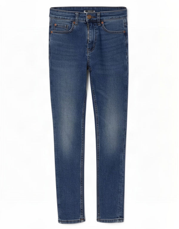 Marks & Spencer Damen Skinny Jeans UK 8 Small W28 L26 Blaue Baumwolle