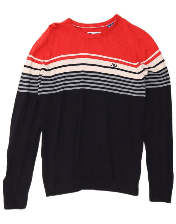 Jack & Jones Jungen-Pullover mit Rundhalsausschnitt, 13–14 Jahre, marineblau gestreift